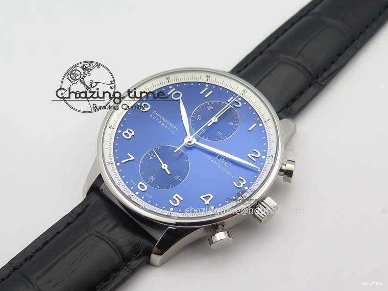 MIROTIME 0410 Portuguese Chrono IW371432 “Laureus” ZF 1:1 Best Edition On Black Leather Strap A79350 (Slim Movement) WaterResistant 7262